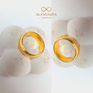 Cincin Titanium Polos Pasangan couple tidak luntur anti karat