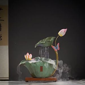 Thác Khói Trầm Hương Thác Nước Phong Thủy Trang Trí Nhà Cửa Tặng Kèm Nụ Trầm Khói Ngược