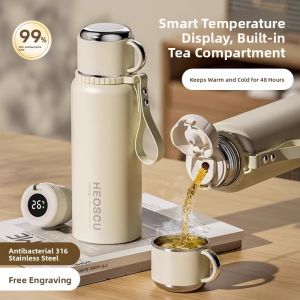 Insulated Tea Infuser Cup with Temperature Display