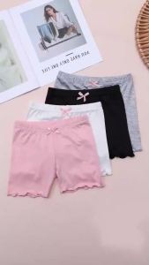 Bộ 4 Quần Short Màu Trơn Cho Bé Gái Quần An Toàn Có Thắt Lưng Co Giãn Mềm Mại Thoáng Khí Cho Trẻ Em Từ 2-12 Tuổi Thời Trang Mùa Hè Mặc Hàng Ngày