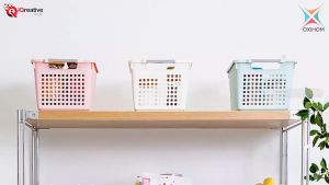 Oxihom Keranjang Serbaguna Baju Laundry Mainan Keranjang Plastik