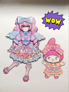 Kreatif tiga dimensi kertas boneka buku tenang percuma memotong kanak-kanak DIY kertas anak patung gadis buatan tangan tiga dimensi