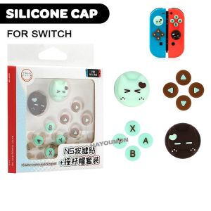 New Cute Cat Silicone Button Covers For Switch 2 Joypad Anti-slip Thumb Stick Caps + D-pad Cover For NS2 / Switch Lite / Switch