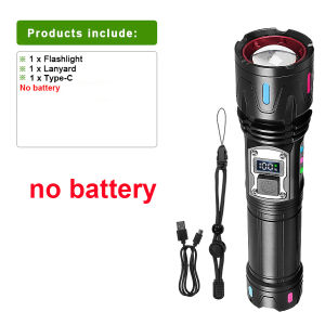 60000000LM Powerful LED Flashlight Bright Long Shot 4500M Portable Hand Lamp Rechargeable Power Bank Fishing Camping Zoom Torchs