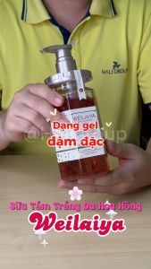Sữa Tắm Trắng Da Cánh Hoa Hồng Damask Weilaiya Chai 450ml