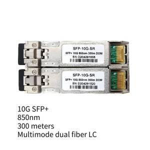 10G SFP+ Dual Fiber LC SFP Module Multimode 850nm 300m Duplex SFP-10G-SR Compatible With Various Switch