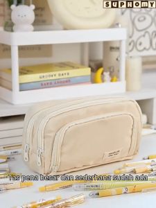 Tempat alat tulis kotak pensil aesthetic Tas PenaTempat Pencil Tas Pensil kapasitas besar