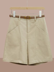 Summer 2025 Womens Thin Five-Point Pants Straight Leg Short Sports Workwear Wide Leg Small Size Medium Length Trousers