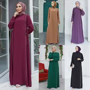 M257# Middle East Cardigan abaya Robe Three-Dimensional Flower Muslim Long Dress Independent Station Cross-Border Hot Womens Clothing