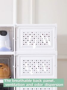 [✅SG Ready Stock] No installation thickened shoe box transparent Shoe cabinet storage box Home simple shoe rack plastic foldable shoe cabinet with lid