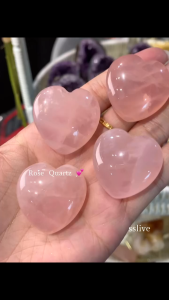 粉润粉润💗 #Rosequartz Love Shape#粉晶人缘石 #爱心粉晶🐎rm23.8/pc rose quartz pink quartz pink kristal