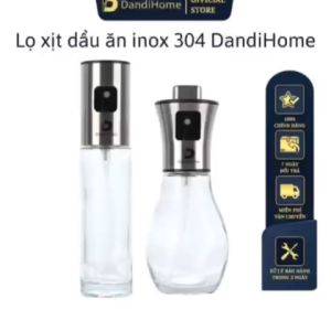 Bình xịt dầu ăn DandiHome dạng phun sương kèm phễu sử dụng cho vỉ nướng nồi chiên không dầu trong nhà bếp