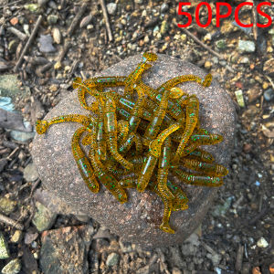 50PCS T Tail Grub Worm Vibrotail Tioga Soft Bait Artificial Wobblers For Shad Pike Trolling Fish Carp Fishing Lures Set Swimbait