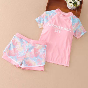 MONLEYTA | New 2025 Summer Girls Swimwear Set Sun Protection Quick Dry