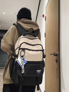 Large Capacity Multi-Layer Backpack for Teenage Boys And College Students High Aesthetic Dual-Shoulder Bag Trendy Color Block Design