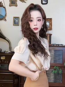 Casual Loose Womens Short Sleeve Shirt Spring Summer New Style Elegant Dressing up Top European Heavyweight Early Spring