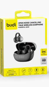 BUDI OPEN-EAR ACTIVE NOISE CANCELLING WIRELESS EARPHONE POWERFUL BASS (BLACK)