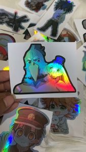 Stiker Hologram Sunraku Shangri La Frontier 1 Ukuran 8 cm