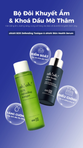 Bộ đôi hỗ trợ cải thiện làn da oh!oh! EOX Defending Tonique 150ml & oh!oh! Skin Health Serum 30ml
