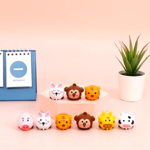 Cute Animal Pull Back Car Toy Set Mini Cartoon Vehicle Toys for Kids Toddlers Party Favors