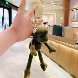 Cute Long Legged Frog Plush Doll Pendant Bag Toy Key Chain Cute Plush Keychain