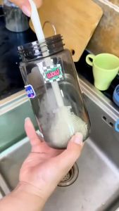 Long Handled Folding Cup Brush Silicone Bottle Brush Cleaning Brush