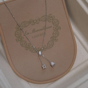 Dây Chuyền Bạc Nguyên Chất S925 Thiết Kế Độc Đáo Cổ Điển Kiểu Pháp Thời Trang Cho Phụ Nữ Dây Chuyền Hoa Chuông Nhỏ Dây Chuyền Xương Đòn