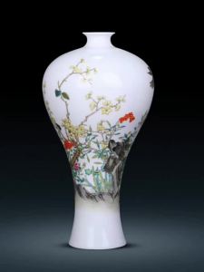 Hand-painted Bird and Flower Pattern Vase