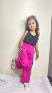 Celana cargo anak perempuan usia 2-12