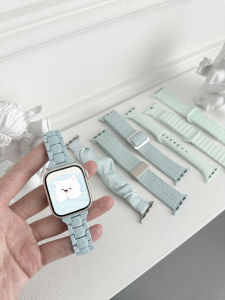 Handwoven Silicone Nylon Apple Watch 9/10 S11 StrapSlim Waist Loop Flexible for Iwatch8/7/6 Se Replacement Non-SmartBand