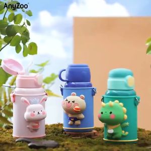 【GIFT TOWN】Kids Thermos Bottle Cute Water Bottle Kawaii Straw 500ml Stainless Large Capacity Cartoon Girl Kettle Student Cup for Children