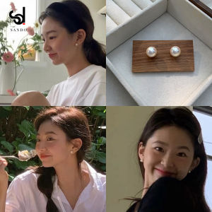 Pure Silver Pearl Earrings Womens Pink Finish Fashionable Design Sensation High Quality Ear Jewelry Earring Flash Degree