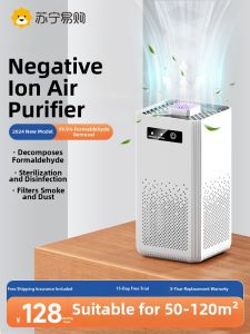 Indoor Air Purifier Pet Hair Deodorizer Negative Ion Disinfection Machine Home Use Removal Smoking Room Pet Cat Fur Removal