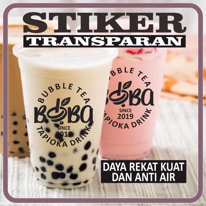 STIKER TRANSPARAN BOBA, (Vol.1) | Lazada Indonesia