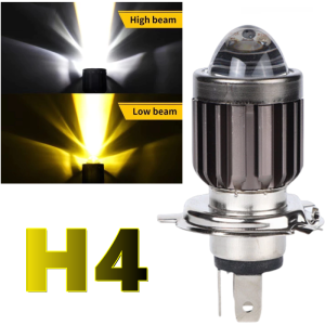 Lampu Led Laser h4 Bola Lampu Cahaya Kuning-Putih Di Dekat Dan Jauh Lampu Depan Motor