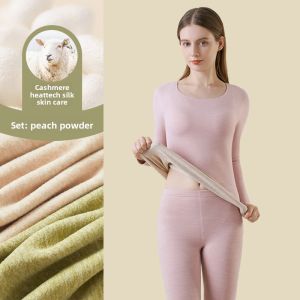 Miiow | Womens Autumn Thermal Underwear Set Cat Person Brand Cashmere Silk Warm Base Layer Long Sleeve Thermal Clothes For Winter