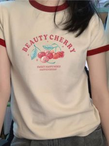 Áo Thun Cotton Tay Ngắn in Họa Tiết Mùa Hè Cho Nữ Dáng Rộng Cổ Tròn Thời Trang Thường Ngày Chất Liệu Cotton Polyester