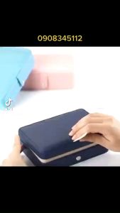 Hộp Đựng Trang Sức Da PU Thiết Kế Sang Trọng Bọc Nhung Cao Cấp