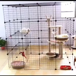 [Combo12 tặng chốt nhựa] tấm lưới sắt đa năng dùng làm chuồng lồng vây rào chó mèo thỏ dùng làm vây nhà ở huấn luyện đi vệ sinh đúng chỗ