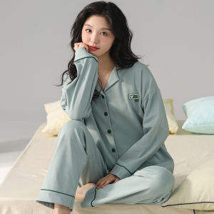 Bộ đồ ngủ đôi MiiOW Cat Person vải cotton dài tay size lớn - mùa hè 2025