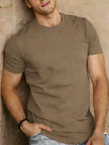 Summer Fashion 15 Color T-Shirts Mens Cotton Breathable Sport Short Sleeve Casual Classic All-Match Tops Soft Comfortable Tees