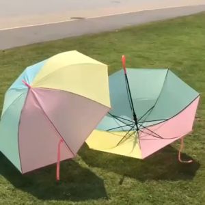 ร่มยาว ร่มสีรุ้ง ร่มใส ร่มพับหลากสี ร่มกันรังสีอัลตราไวโอเลต ร่มกันแดด ร่มสีสวย ลายน่ารัก