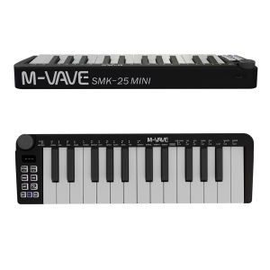 M-VAVE | M-vave SMK-25 Mini MIDI Keyboard 25 Velocity-sensitive Keys Support Wireless / USB Connection Software