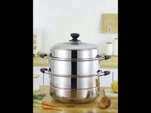 SAIYG Steamer 3 Layer Stainless Food Steamer Stainless Steamer 3 Layer Steamer 26cm Steamers