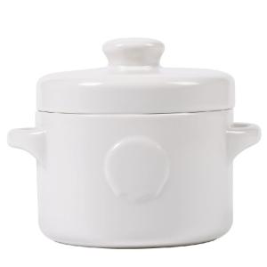 YiYi Ceramic Double Eared Soup Bowl Water Separation 400ml for Home Use Suitable for Soup And Porridge Also Great for Hotpot