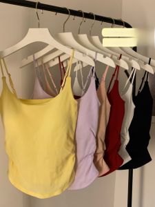 Adjustable Strap American Style Summer New Waist-Cinching Slimming Design Sensation Camisole Vest with Chest Pad Women