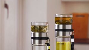 Bình Thuỷ Tinh Pha Trà Bình Giữ Nhiệt 2 Lớp Có Ngăn Lọc Trà Inox 304 Cách Nhiệt An Toàn Tiện Dụng