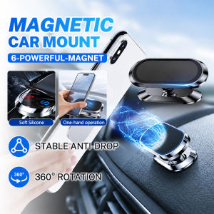 Magnetic Car Mount 360° Rotation Navigation Phone Holder Built-In 6 Magnetic Cores No Signal Interference Universal Pemasangan Kereta Magnetik 360°磁吸手机支架