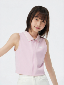 JOLLY BEAN | Summer New Full Zipper Polo Vest for Girls