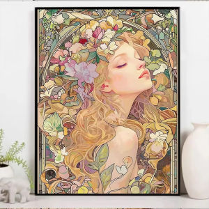 Elegant Woman With Flowers Scene Paper Jigsaw Puzzle 500 1000 1200 2000pcs For Adults Home Decor Mindful Activity Birthday Gift